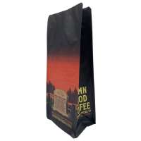 Custom Printed Resealable Reusable Flat Bottom Coffee Bag for Coffee Bean Packaging With Valve