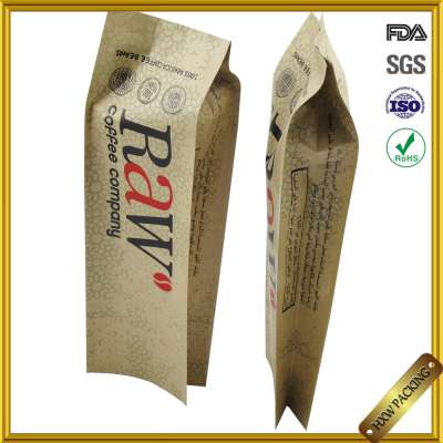 #9527 OEM Coffee,Tea,Fertilizer,Pulses,Chocolates,Nuts,Protein Powder Side Gusset Pouch,Quad Seal Packaging Bags