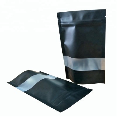 Good Price Plain Black 150gram 500 gram 1kg 2kgs Stand up Pouch with zipper