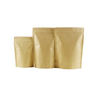 Biodegradable kraft paper bags with zipplock and window