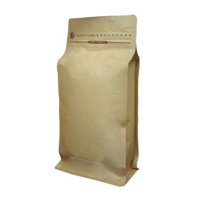 16oz packing stand up sachet best recycle kraft paper beans powder packaging bags biodegradable corn starch coffee pouch